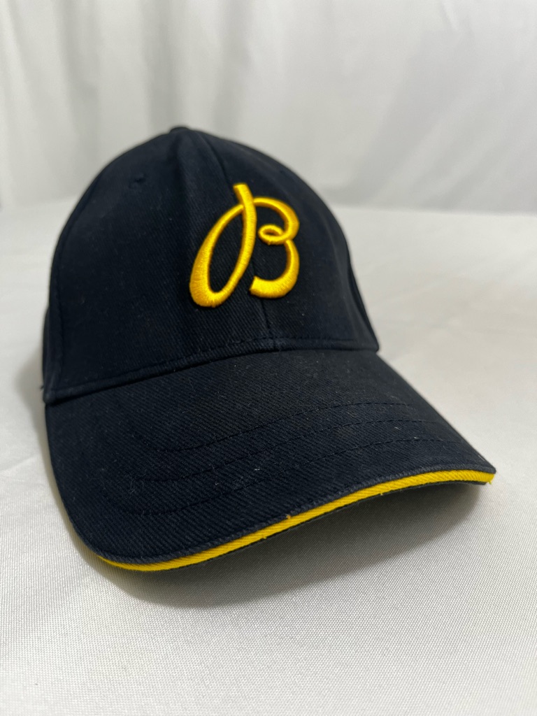 Breitling Cap BlueYellow Embroidered Logo Cotton